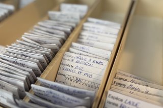Les graines apportées à St-Maurice sont déposées dans un sachet en papier et classées par ordre alphabétique